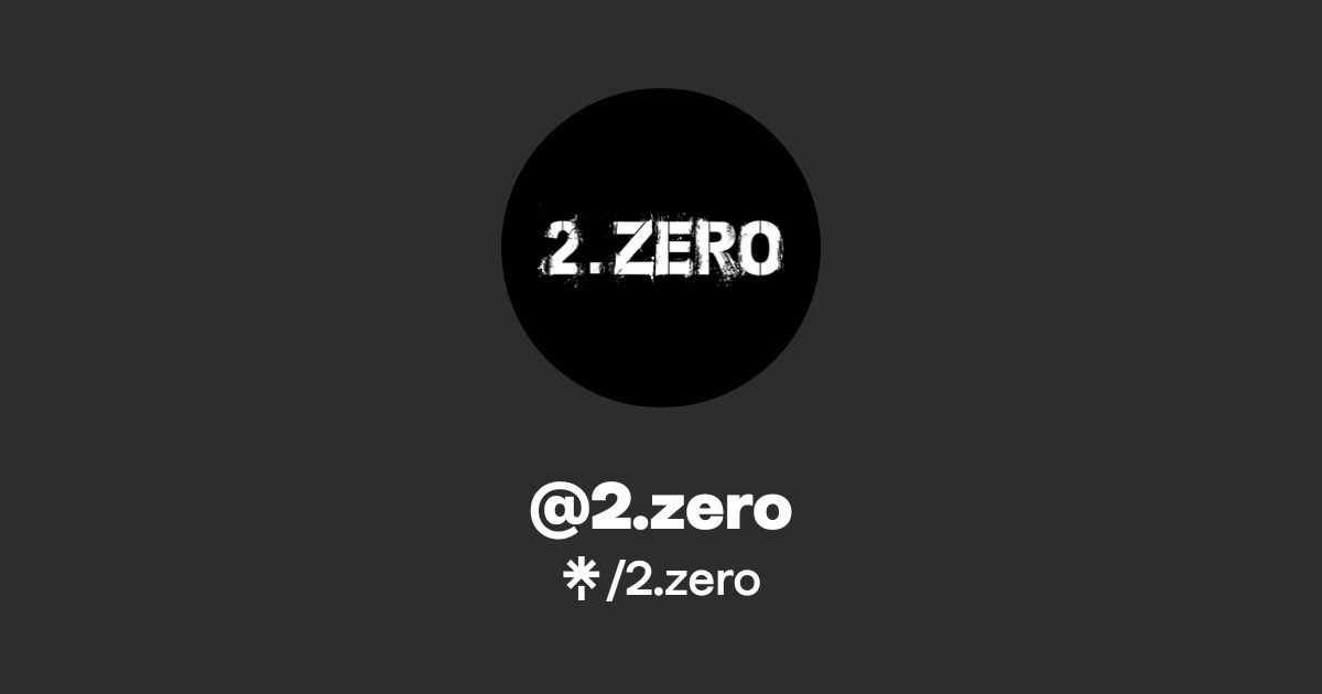 2.zero | Instagram, Facebook | Linktree