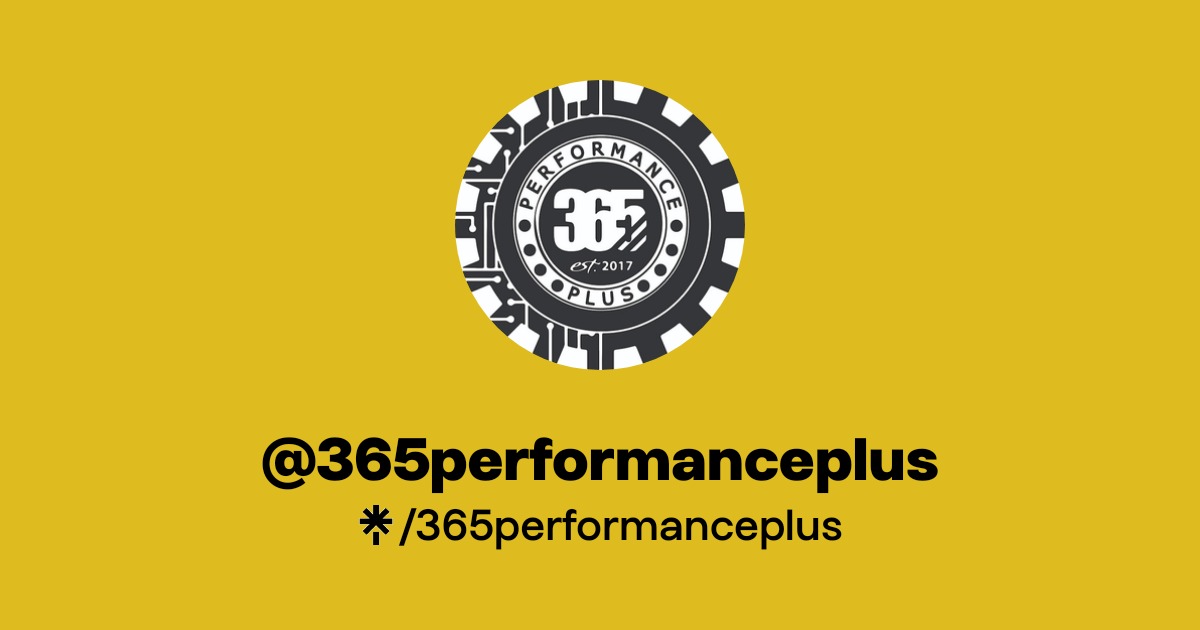 365performanceplus | Instagram, Facebook, TikTok | Linktree