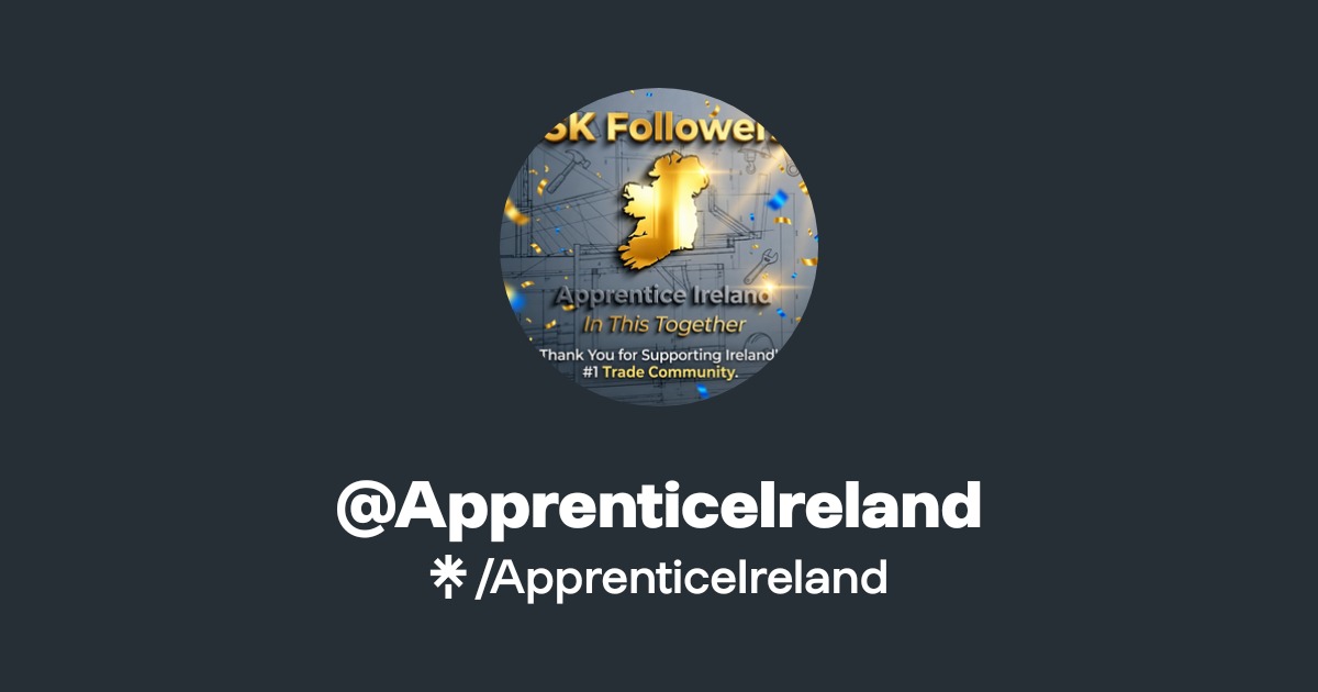 Aooprentice ApprenticeIreland Official: TikTok, Instagram, Facebook | Linktree