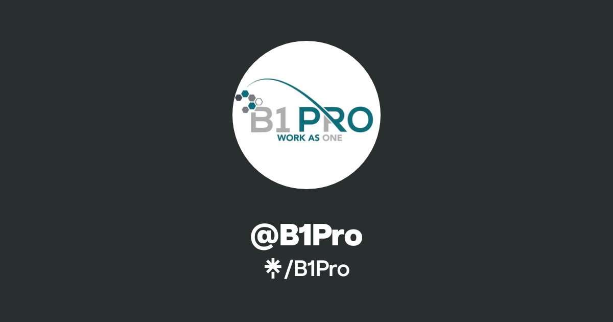 B1Pro | Facebook | Linktree