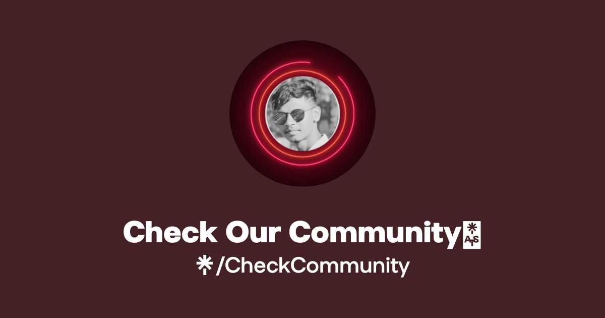 Community. Check Check Our Community | Instagram, Facebook | Linktree