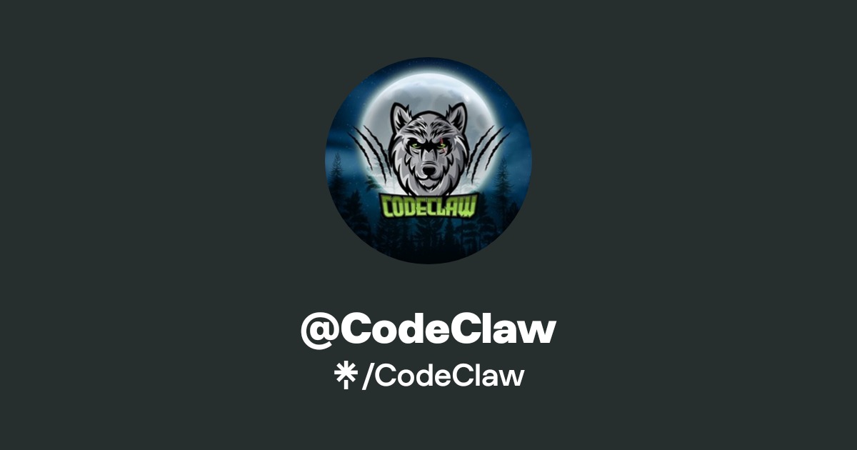 CodeClaw | Twitter, Instagram, Twitch | Linktree
