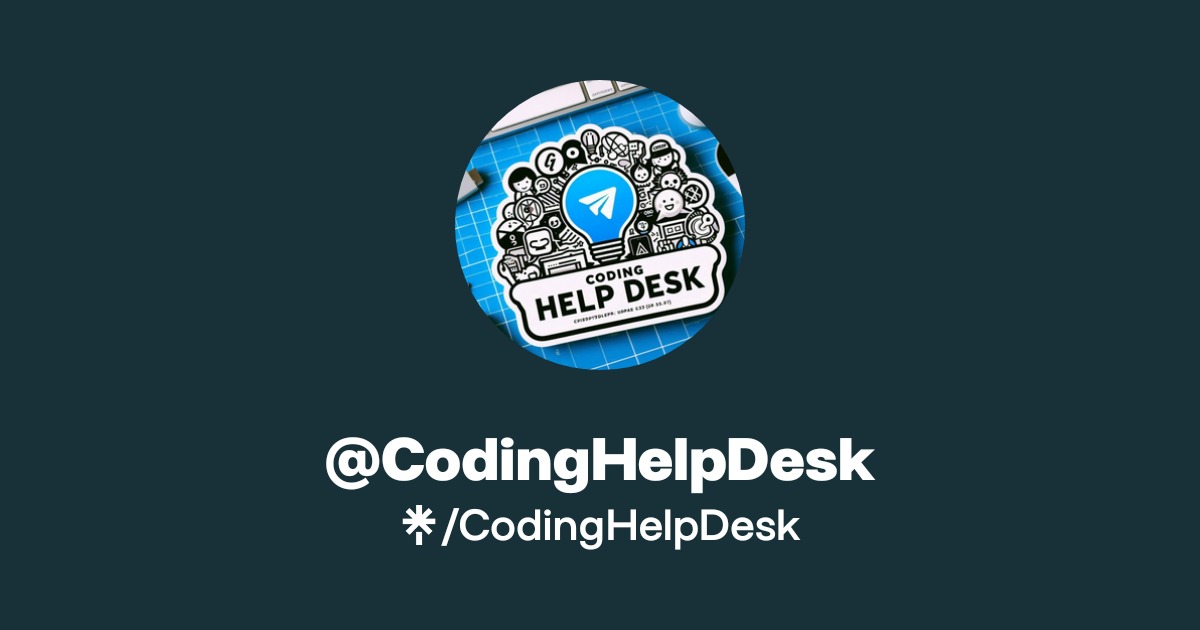 @CodingHelpDesk | Linktree