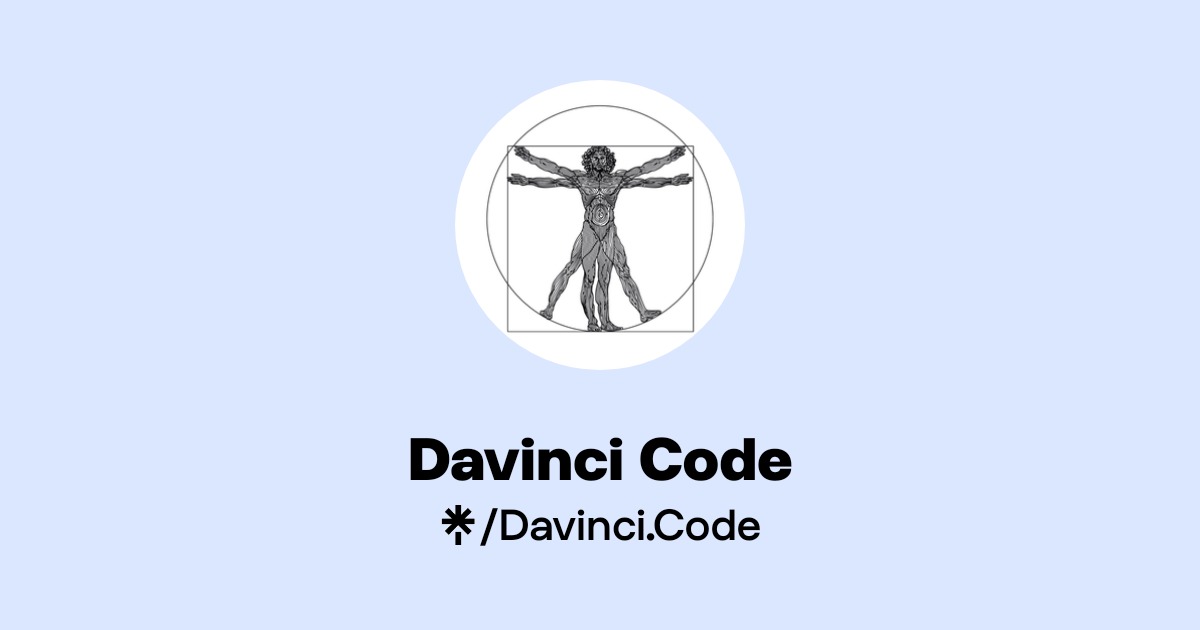 Davinci Code Official: Instagram, Facebook | Linktree