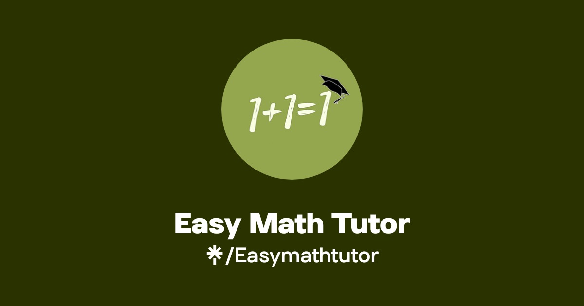 Easy Math Tutor Official: Instagram, Facebook | Linktree