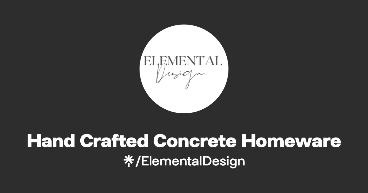 Hand Crafted Concrete Homeware | Instagram, Facebook | Linktree