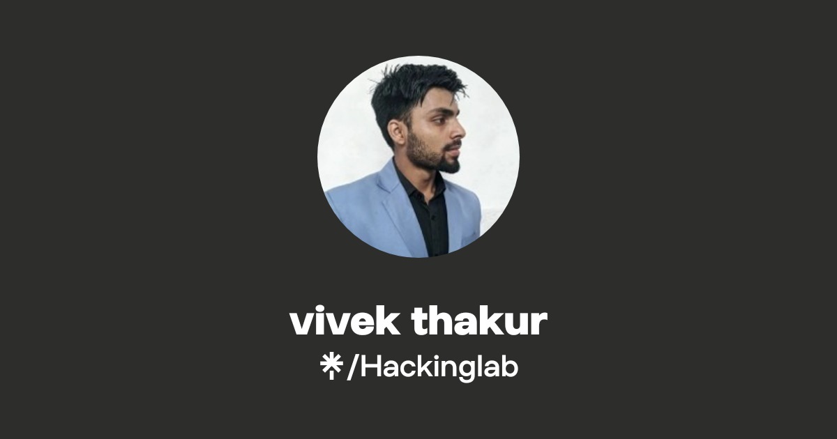 vivek thakur Official: Instagram | Linktree