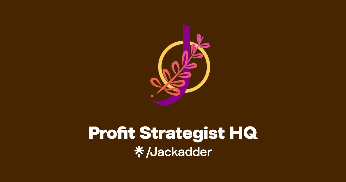 Jackadder Logo Profit Strategist HQ | Instagram, Facebook | Linktree