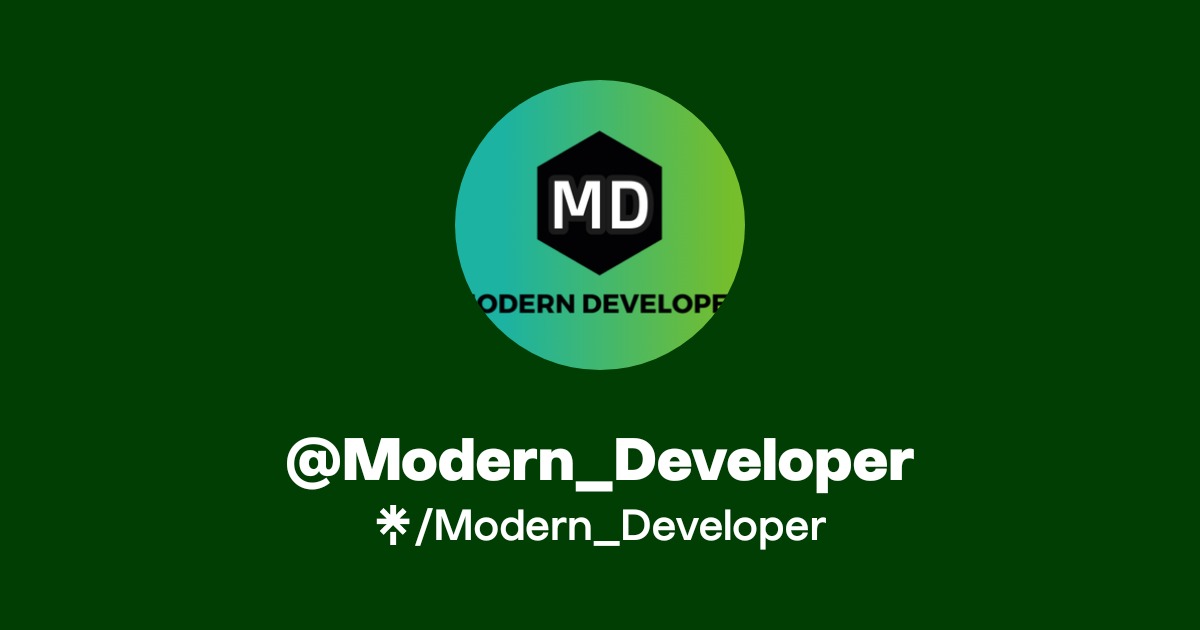 Modern_Developer | Instagram, Facebook | Linktree