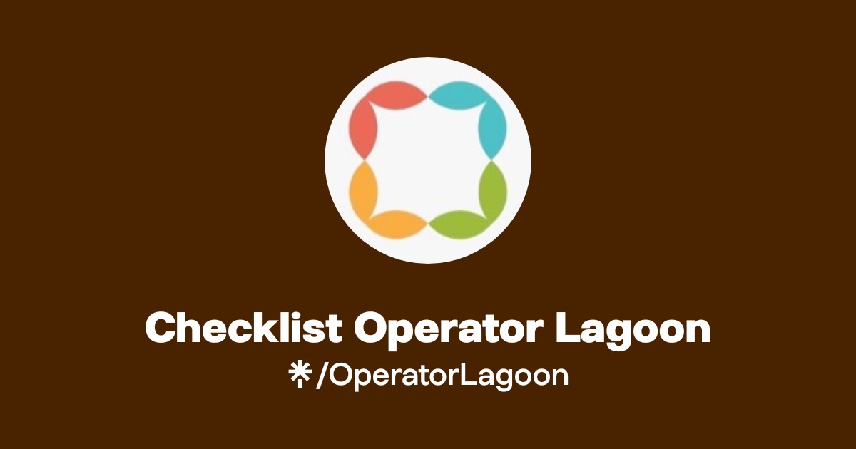 Checklist Operator Lagoon | Linktree