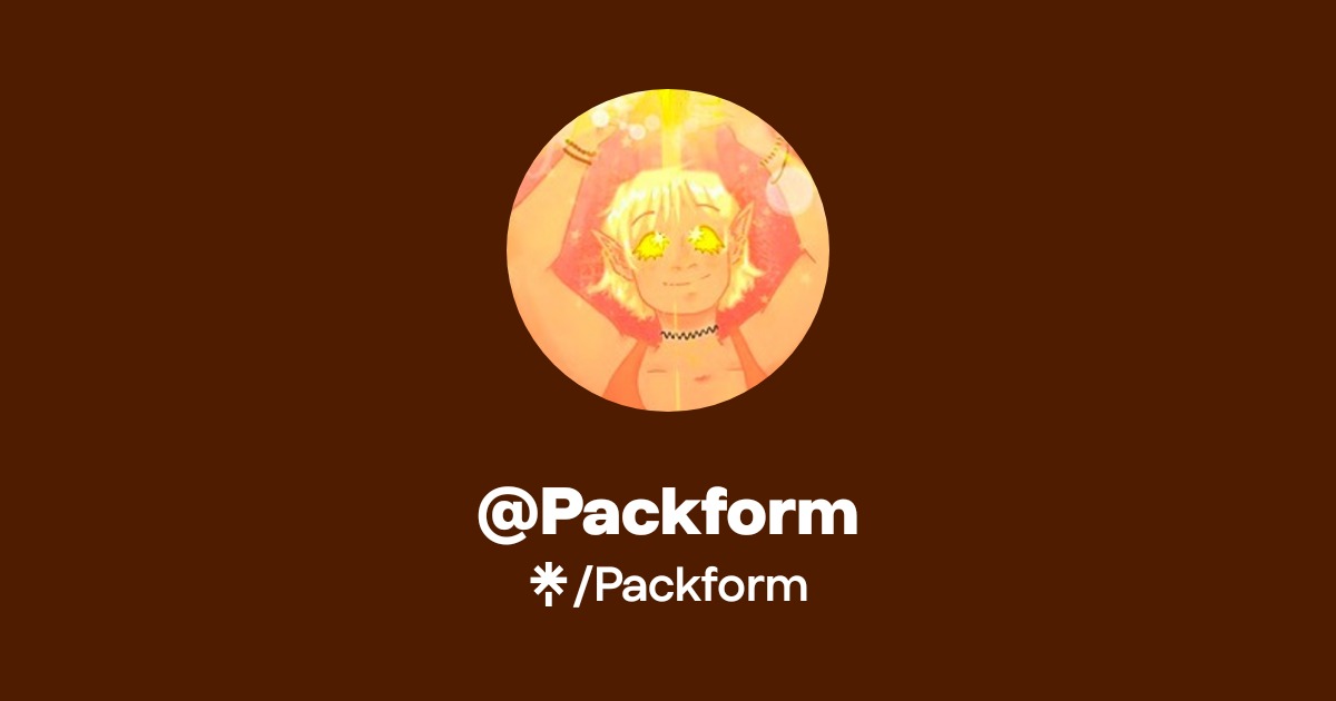 Packform | Twitter, Instagram, TikTok | Linktree