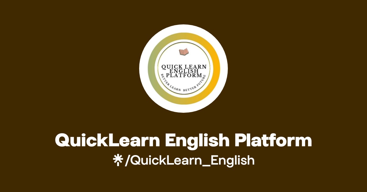 QuickLearn English Platform | Instagram | Linktree