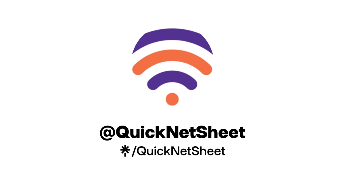 @QuickNetSheet | Linktree