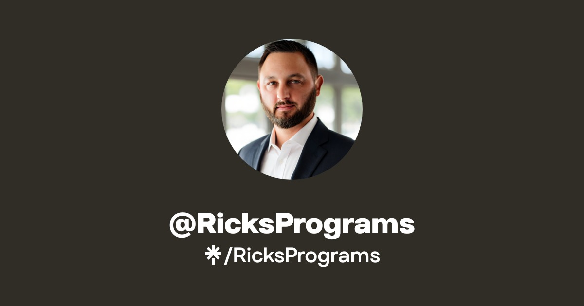 @RicksPrograms's link in bio | Latest Products and socials | Linktree