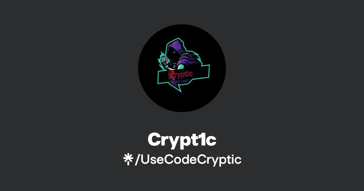 Crypt1c Official: Twitch | Linktree