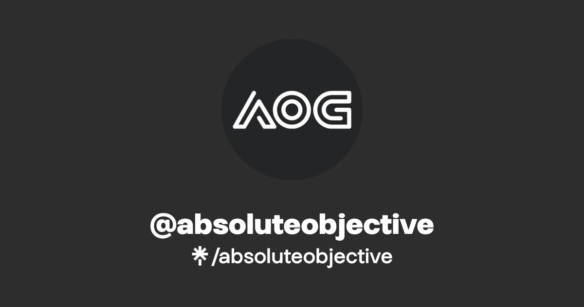 Absolute Objectivity absoluteobjective | Instagram, Facebook, TikTok, Twitch | Linktree