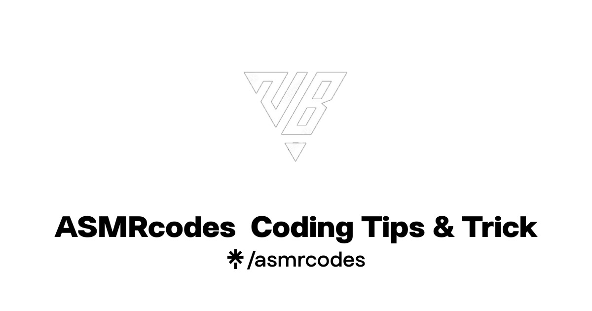 ASMRcodes Coding Tips & Trick Official: Instagram | Linktree