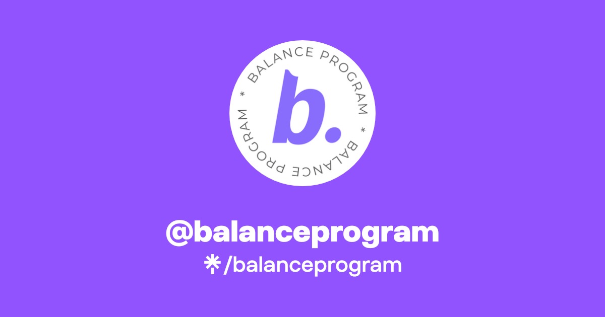 balanceprogram | Instagram | Linktree