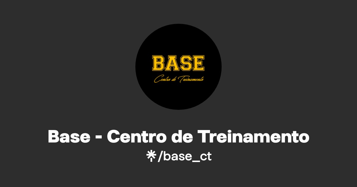 Base - Centro de Treinamento | Instagram | Linktree