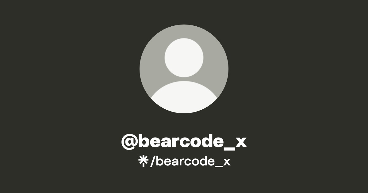 bearcode_x Official: Instagram, Facebook, Twitter | Linktree