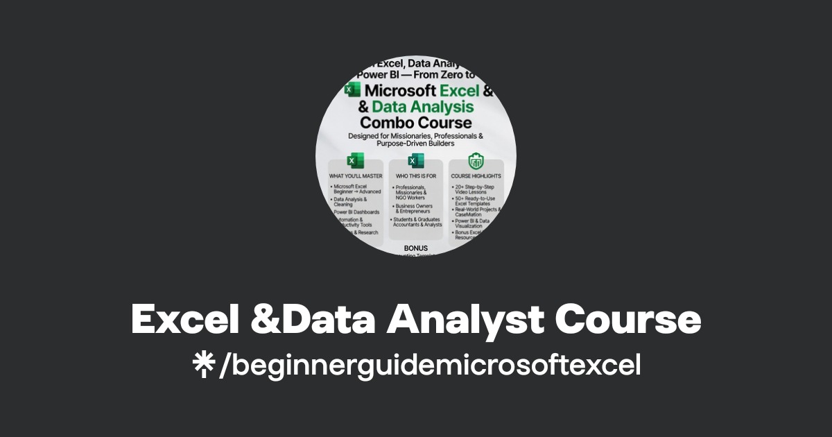 Excel Business & Accounting | Linktree