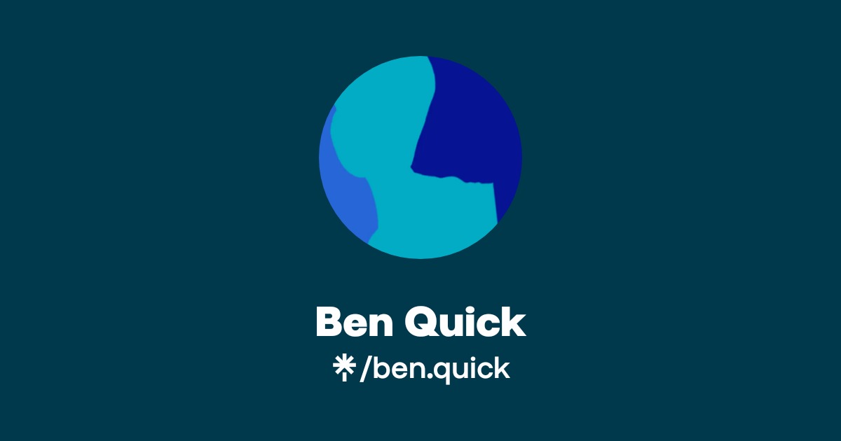 Ben Quick | Instagram, Facebook | Linktree