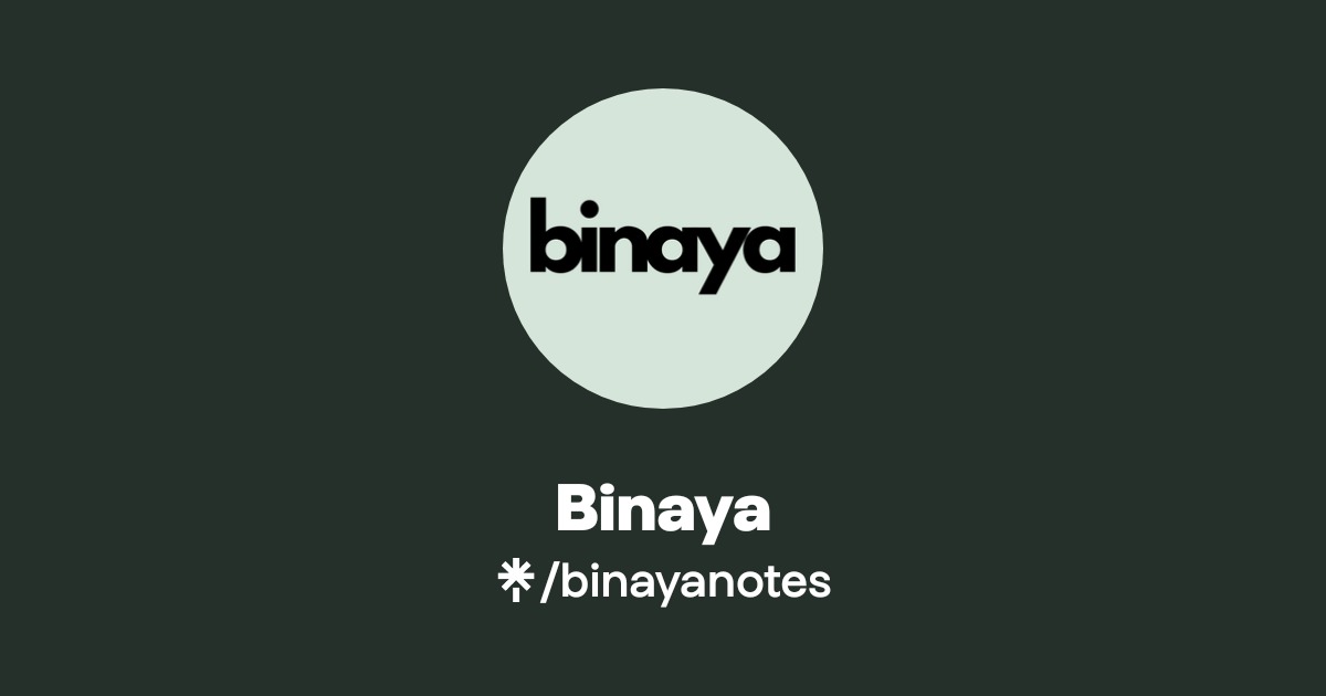 Binaya Official: Instagram | Linktree