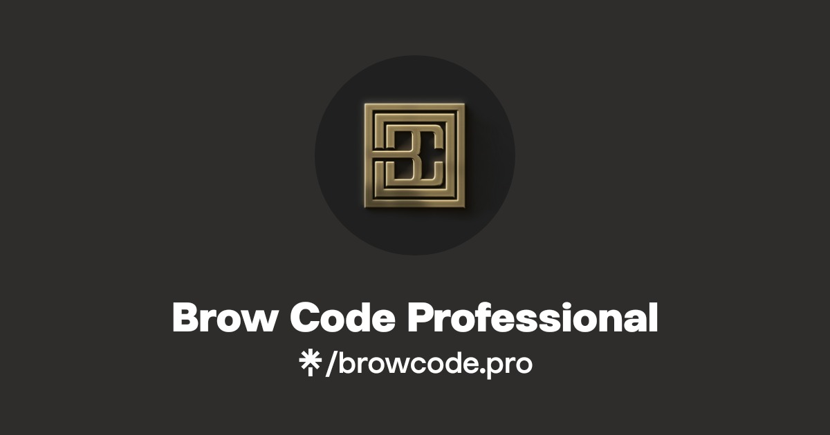 Brow Code Professional Official: Instagram, Facebook | Linktree
