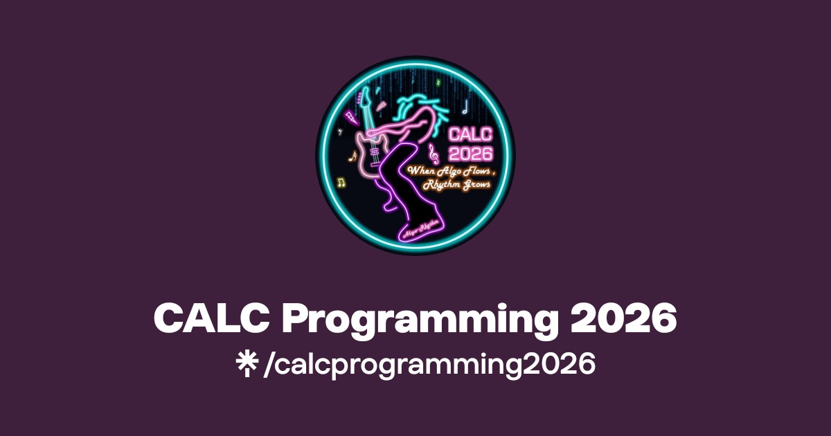 CALC Programming 2026 Official: Instagram | Linktree