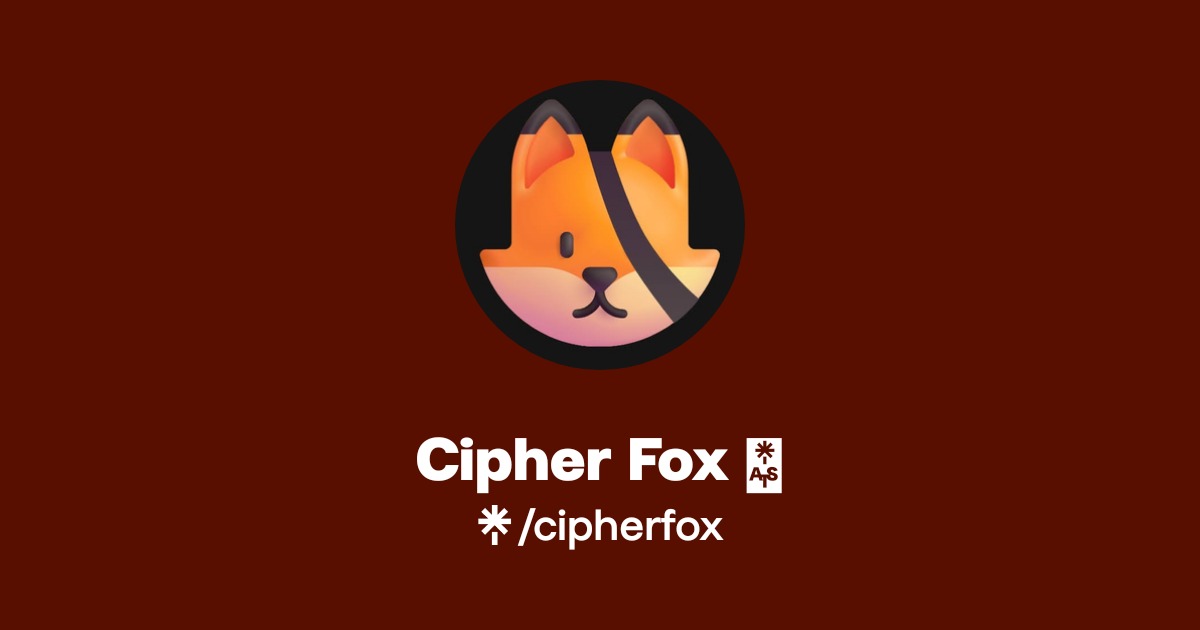 Cipher Fox 🦊 Official: Instagram | Linktree