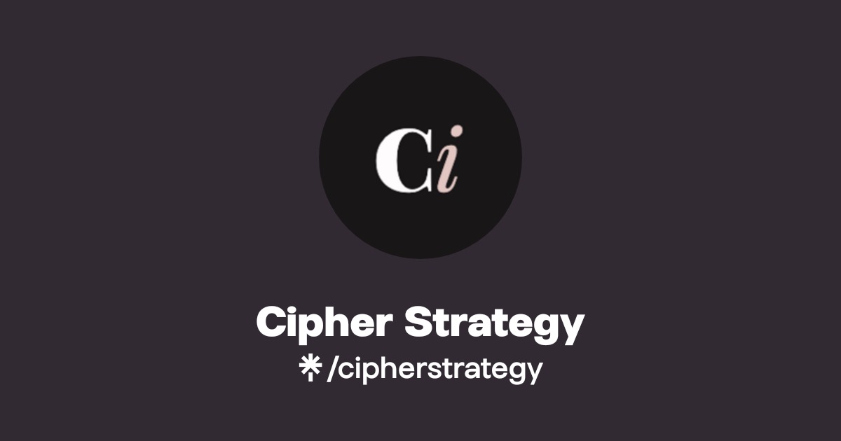 Cipher Strategy | Instagram | Linktree