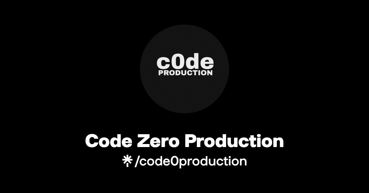 Code Zero Production Official: TikTok, Instagram, X | Linktree