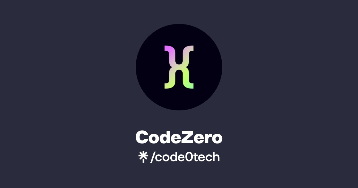 Code Zero Llc CodeZero | Instagram | Linktree