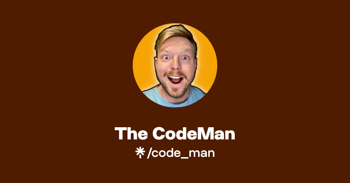 The CodeMan | Facebook, TikTok | Linktree