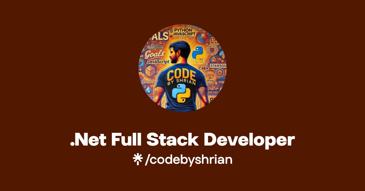 .Net Full Stack Developer | Instagram | Linktree