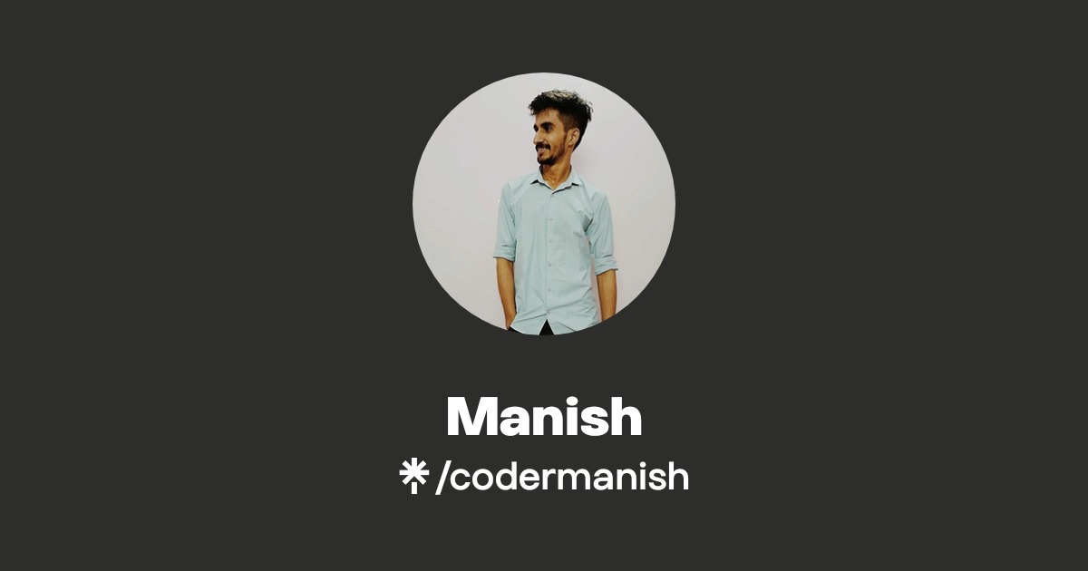 Manish Official: Instagram, Twitter | Linktree