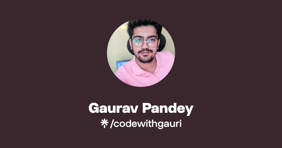 Gaurav Pandey Official: Instagram, X | Linktree