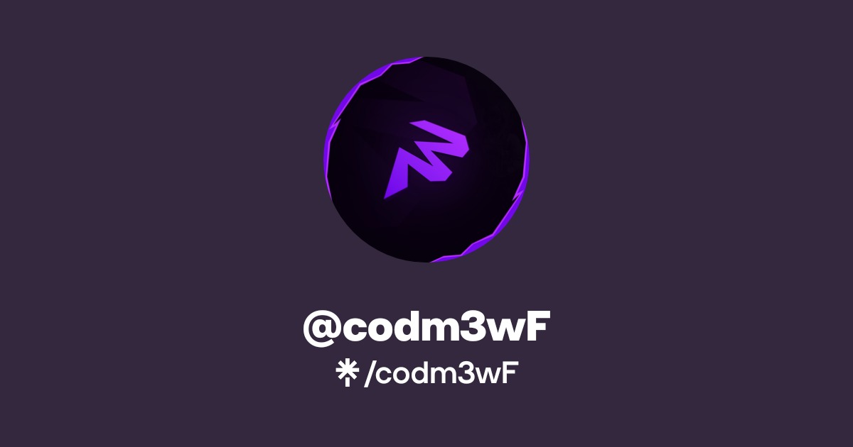 codm3wF Official: TikTok, Instagram | Linktree