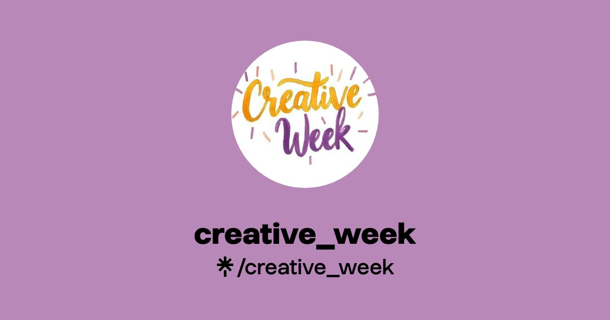 creative_week | Instagram, Facebook | Linktree
