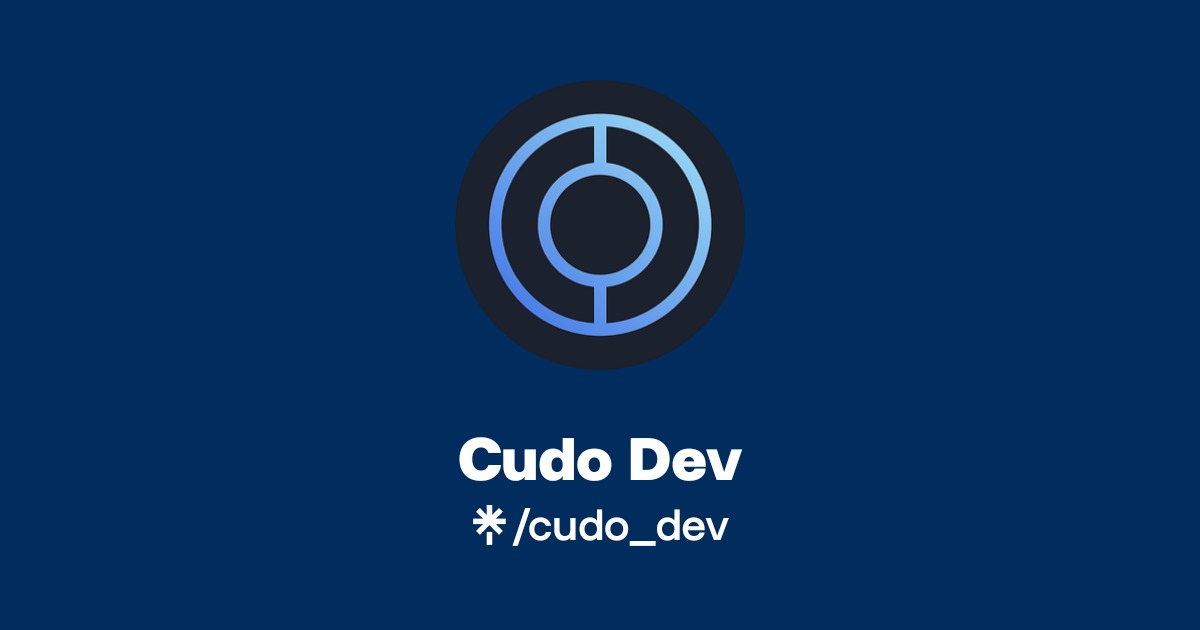 Cudo Dev | Twitter | Linktree