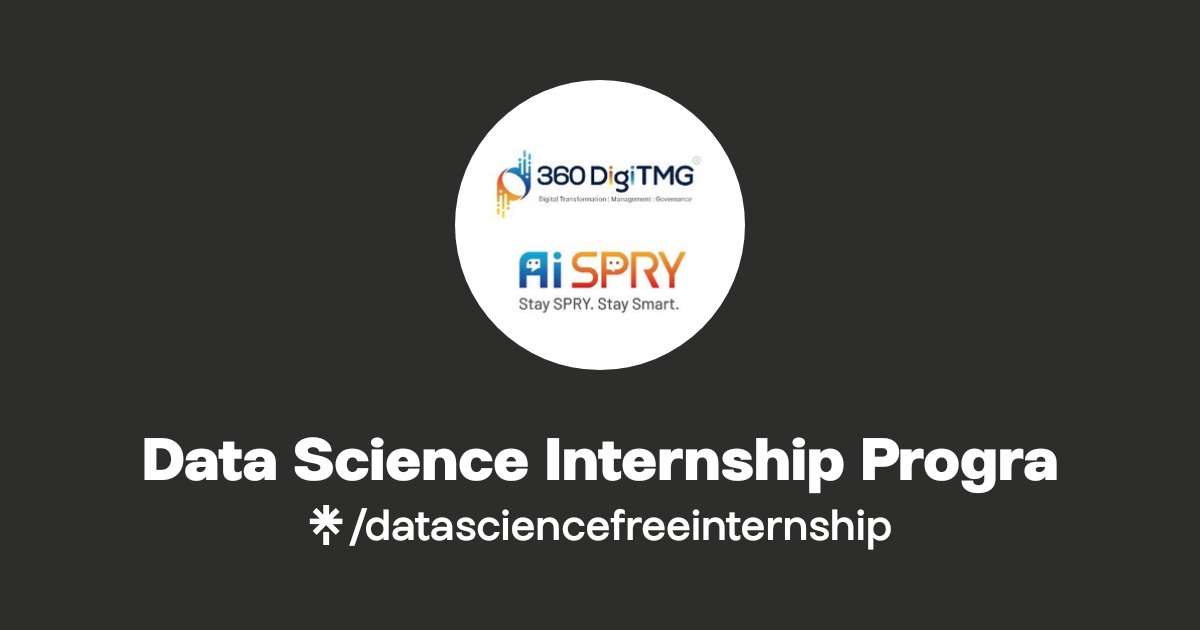 Data Science Internship Progra | Instagram, Facebook | Linktree