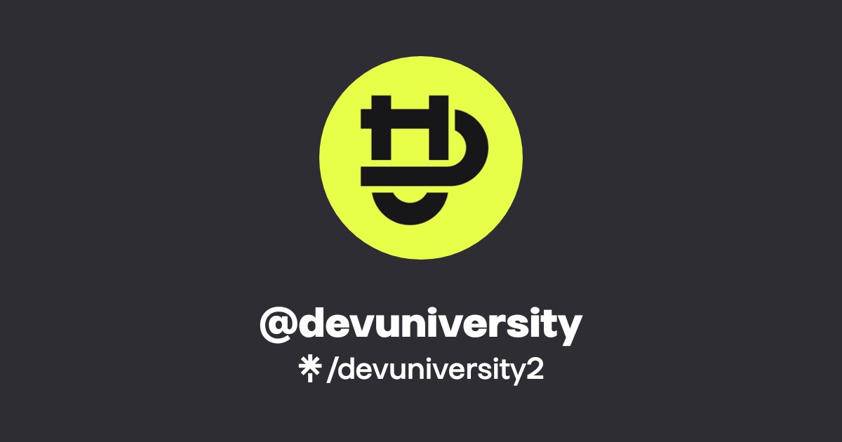 Dev Uni @devuniversity | Linktree