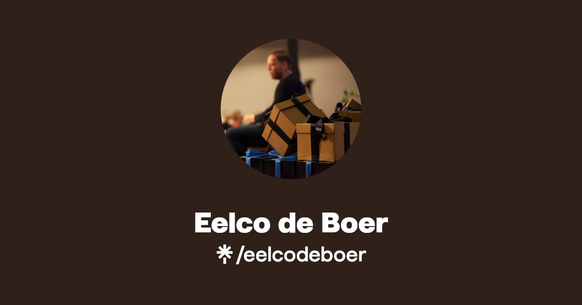 Eelco de Boer | Linktree