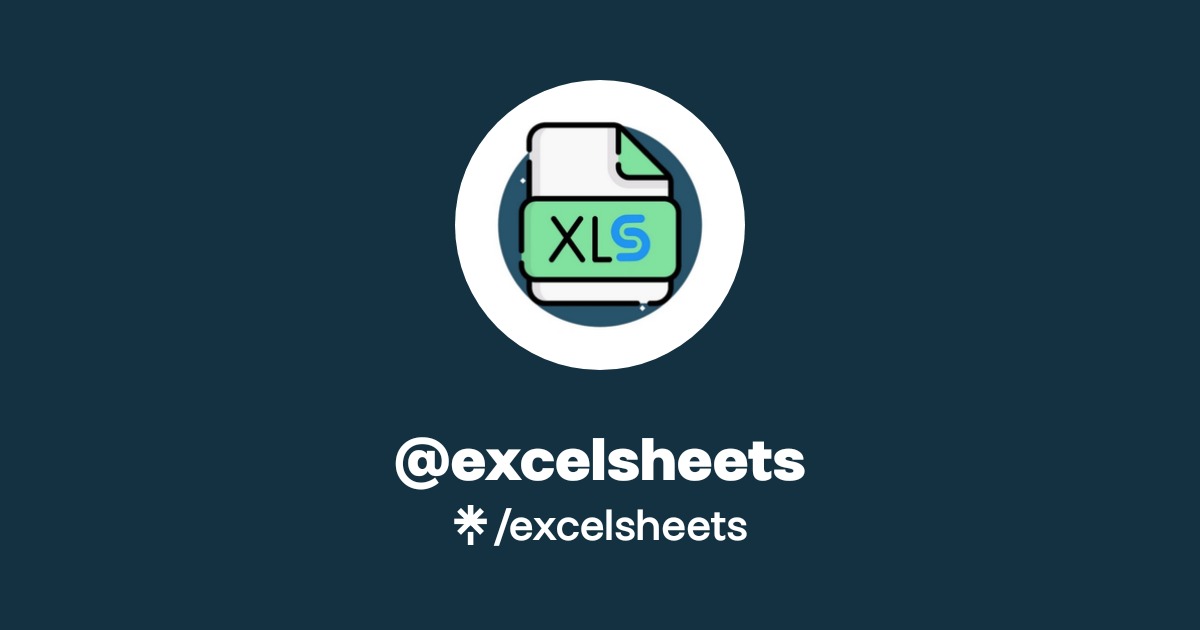 excelsheets | Instagram | Linktree