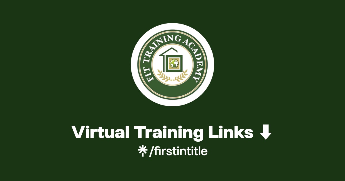 Virtual Training Links ⬇ Official: Instagram, Facebook | Linktree