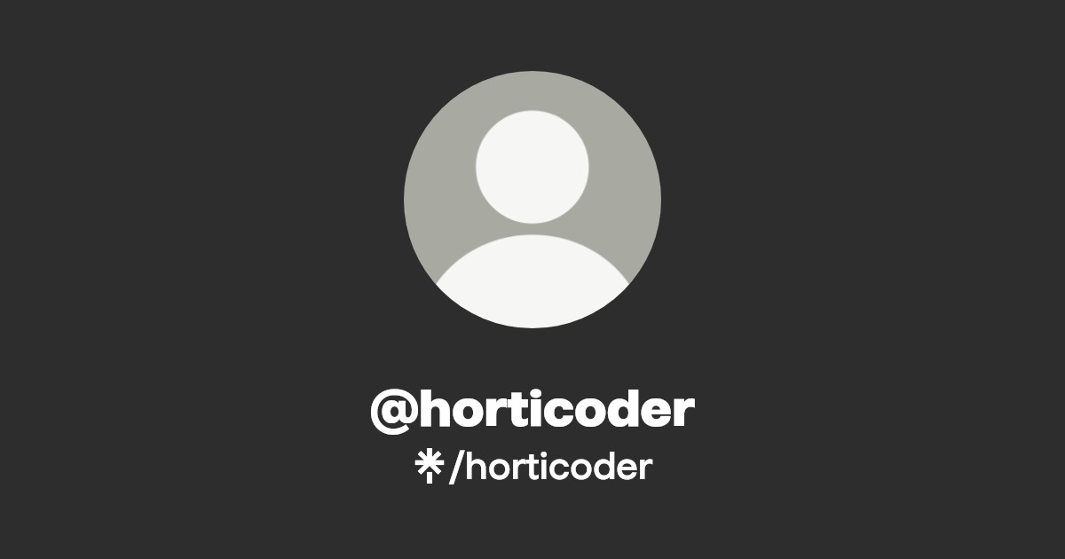horticoder Linktree horticoder linktree