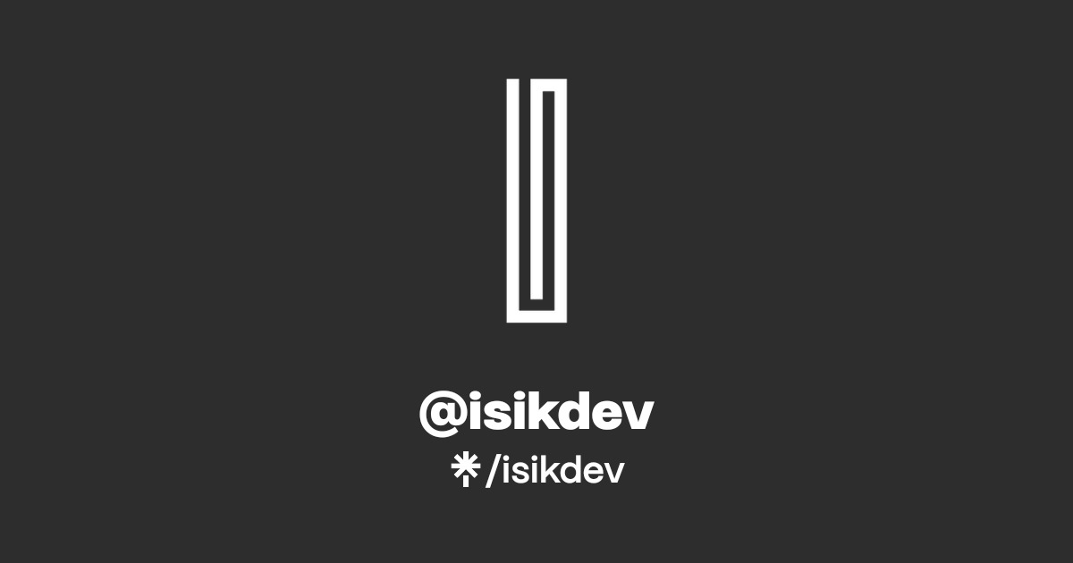 isikdev | Linktree