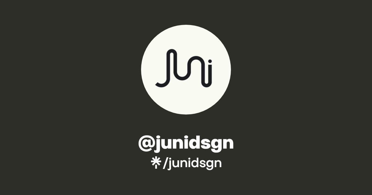 junidsgn | Twitter, Instagram | Linktree