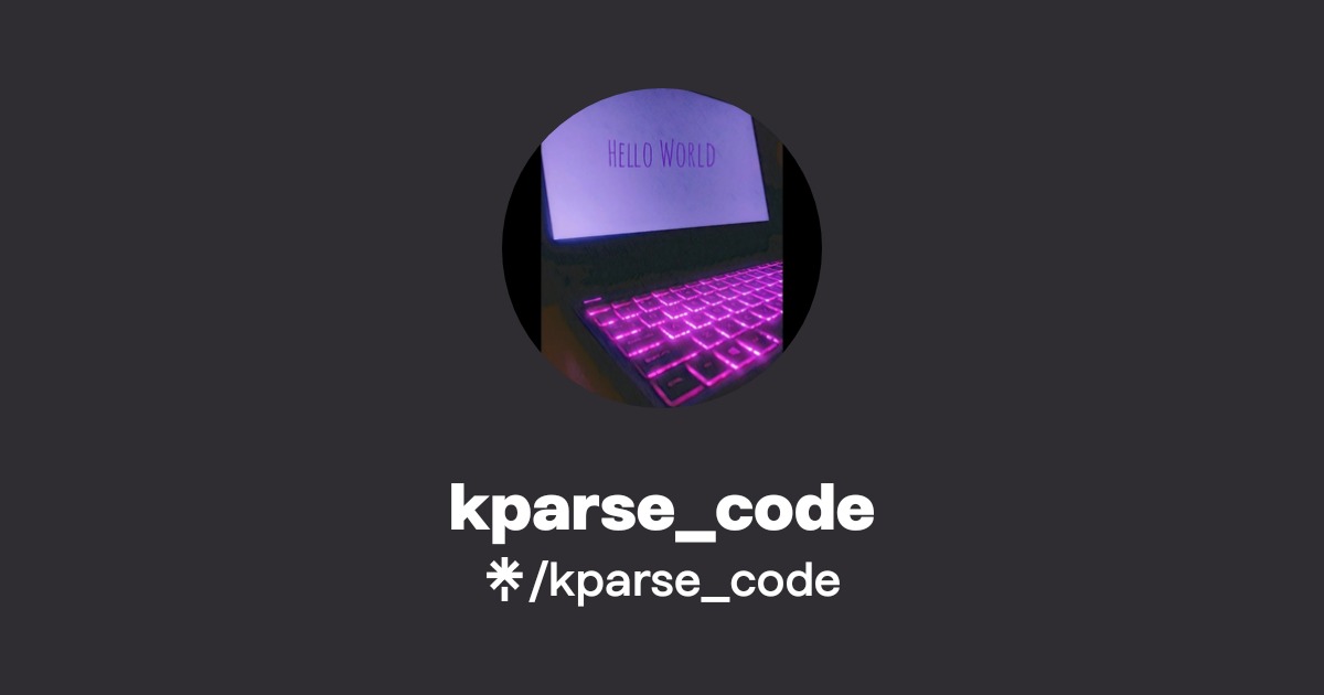 kparse_code | Instagram | Linktree