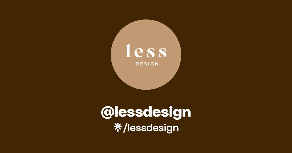 Less Deign lessdesign | Instagram | Linktree